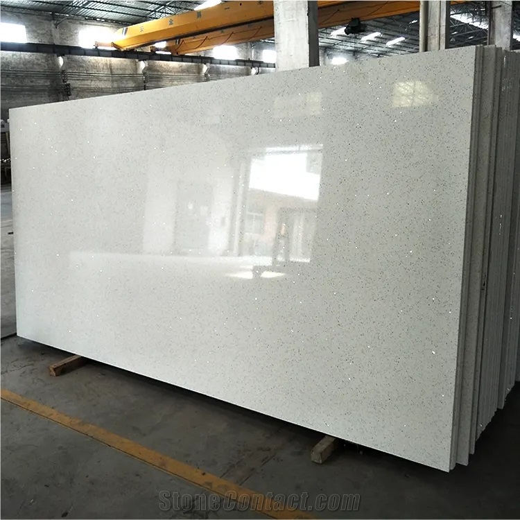 Factory Price White Crystal Quartz Slab