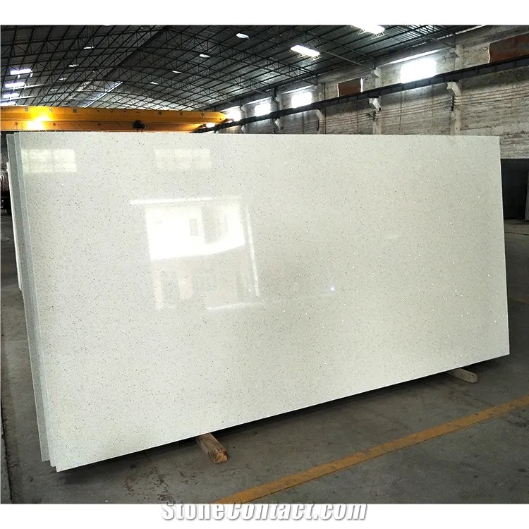 Factory Price White Crystal Quartz Slab