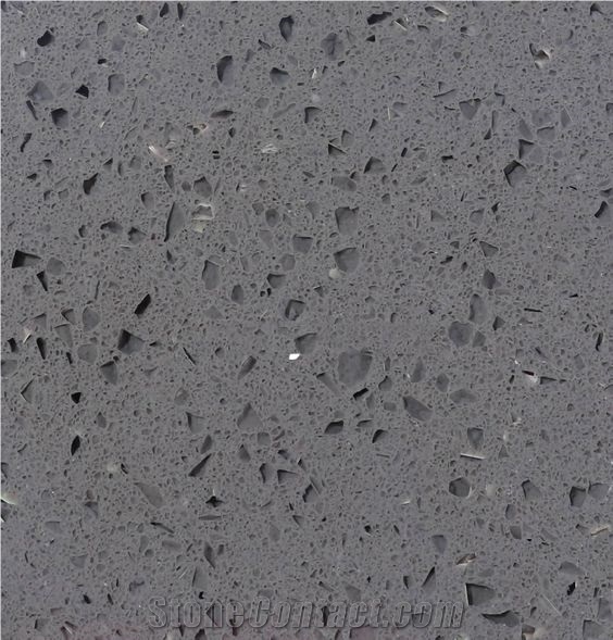 Sparkle Grey Crystal Quartz Slab