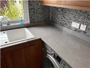 Sparkle Grey Crystal Quartz Slab