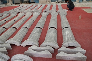 High Quality White Carrara Marble Column Design