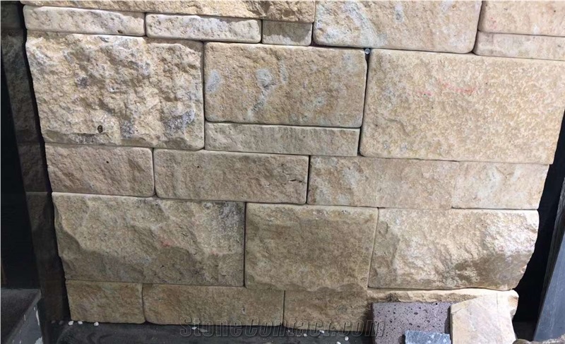 Union Deco Limestone Stone Veneer Yellow Loose Ledge Stone