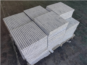 Carrara Honed Flute Mosaic  Tiles
