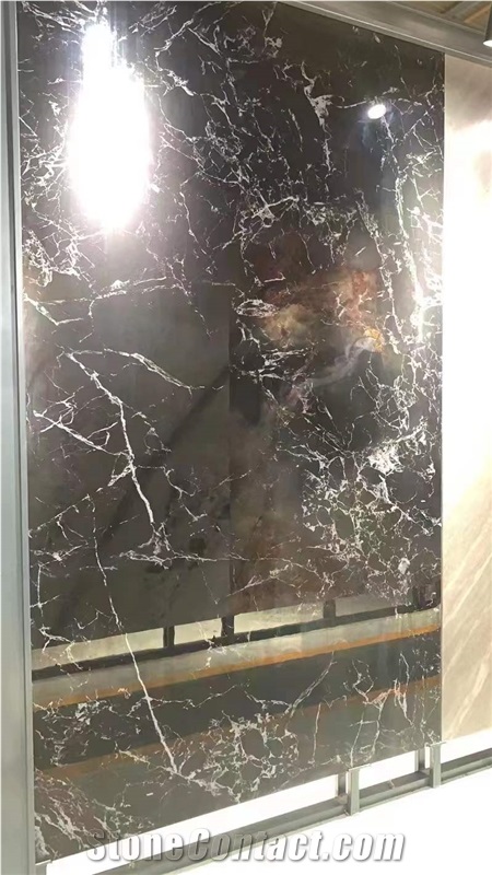 Big Slab Mooney Black Glossy Sintered Slabs