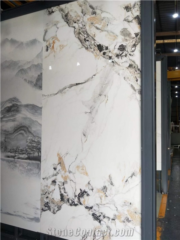 Big Slab Mooney Black Glossy Sintered Slabs