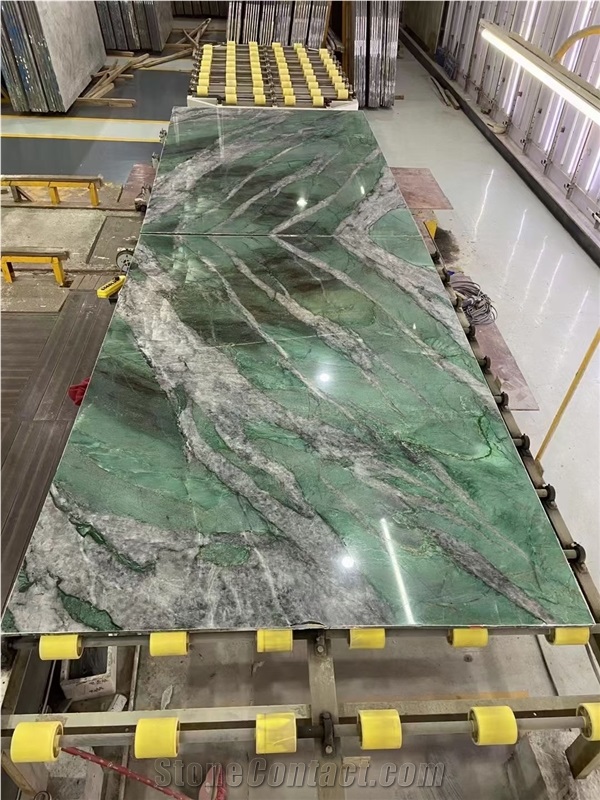 Botanic Wave Quartzite Slab For Interior Decoration