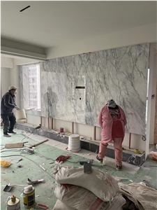 Bvlgari White Marble Slab&Tiles For Hotel Project
