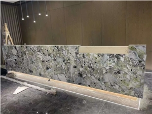 Cold Jade Marble Reception Countertop