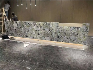 Cold Jade Marble Reception Countertop
