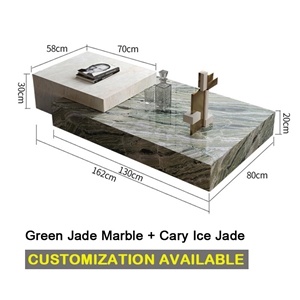 Customizable Natural Marble Milac Lilas Marble Tea Table