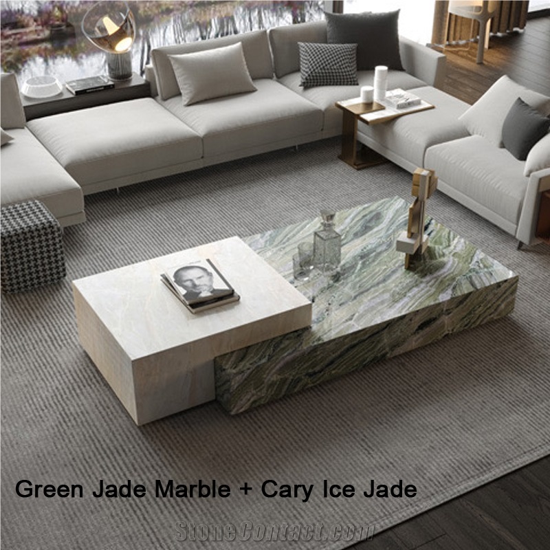 Customizable Natural Marble Milac Lilas Marble Tea Table
