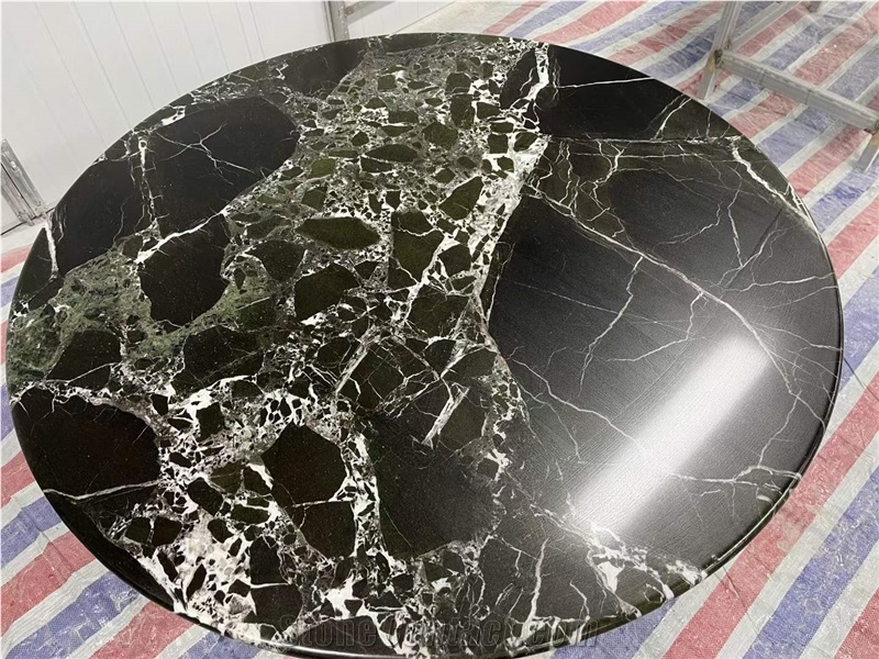 Customization Noir Grand Antique Marble Dinner Table
