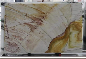 Fusion Gold Quartzite Slab For Home Decoration