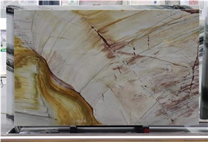 Fusion Gold Quartzite Slab For Home Decoration