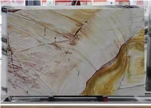 Fusion Gold Quartzite Slab For Home Decoration