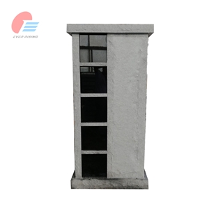 20 Niche Grey Granite Square Columbarium With Pitched Sides