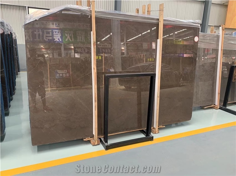 Golden Brown Marble Slab Tiles China