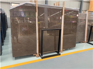 Golden Brown Marble Slab Tiles China