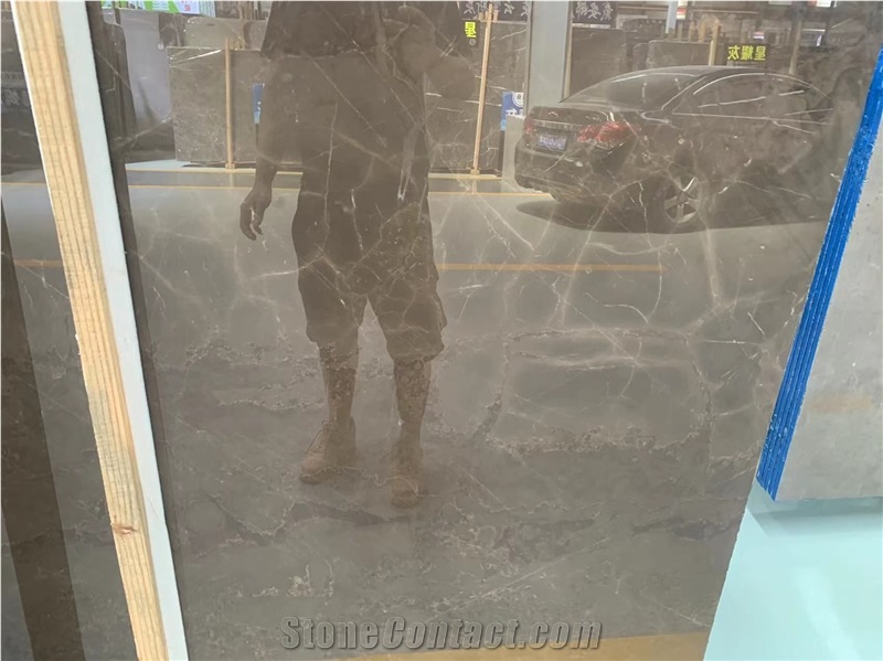 Golden Brown Marble Slab Tiles China