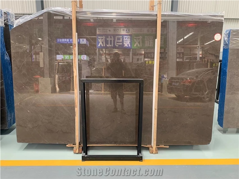Golden Brown Marble Slab Tiles China
