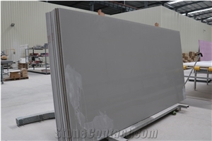 1St Quality Artificial Quartz Pure Grey Slab