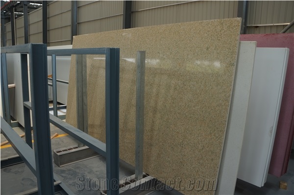 Best Sellers Artificial Stone Quartz Unique Yellow Slab
