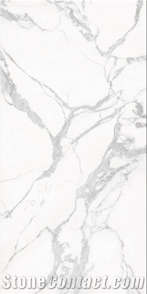 Calacatta White Sintered Stone Tiles Slabs