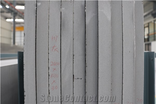 Factory Supply Artificial Quartz Crystal Grey Slab