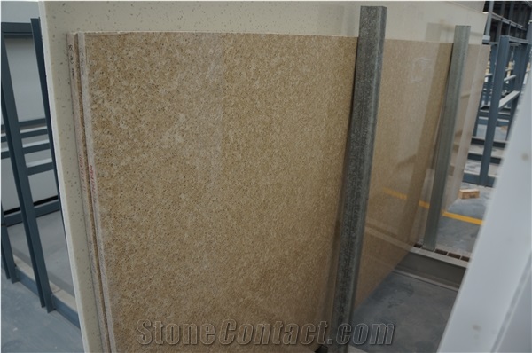 Hot Sales China Artificial Quartz Stone Crystal Yellow