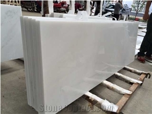China Luxury Polished White Jade Marble Slab Tiles