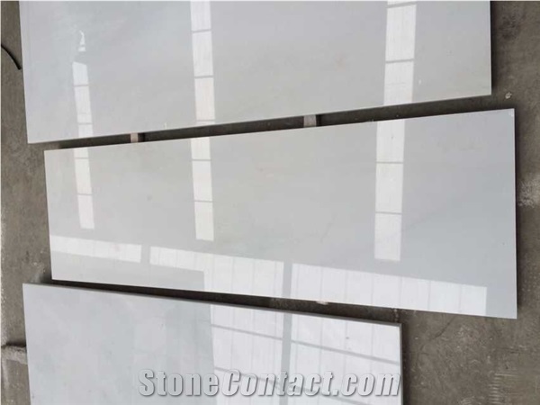 China Luxury Polished White Jade Marble Slab Tiles