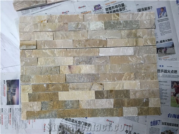 China Multicolor Slate Veneer Ledgestone Wall Panels