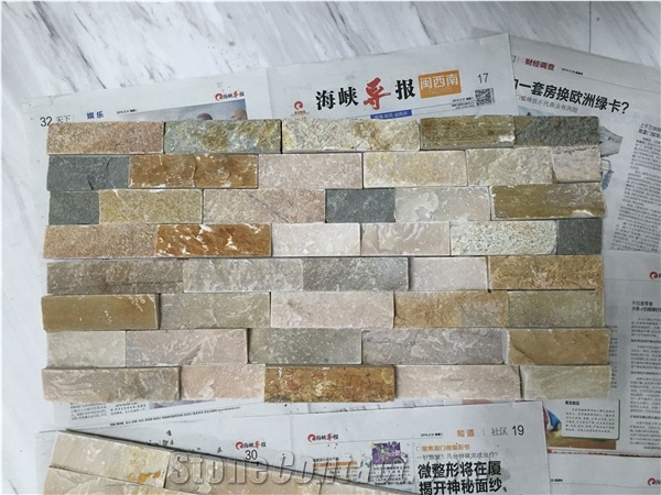 China Multicolor Slate Veneer Ledgestone Wall Panels