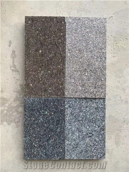 Chinese Green/Brown Porphyry Owner Slab Tiles
