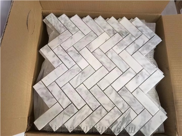 Herringbone Marble Mosaic