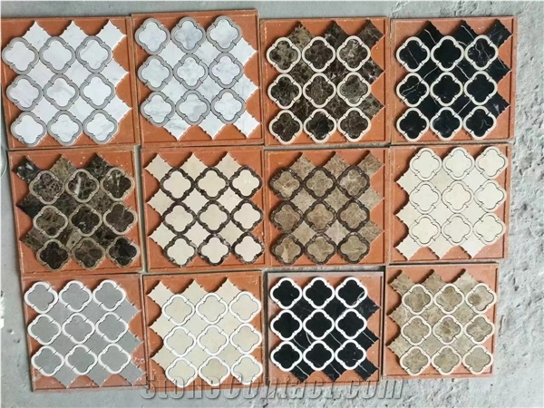 Herringbone Marble Mosaic