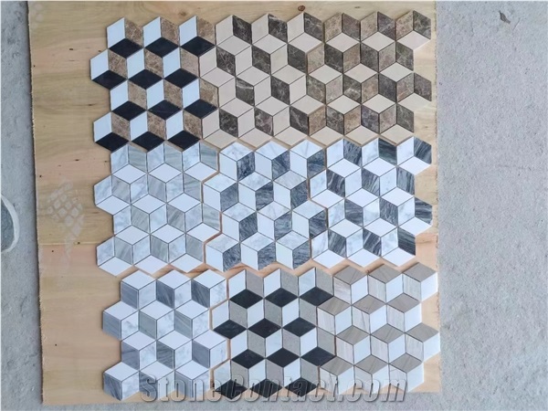 Herringbone Marble Mosaic