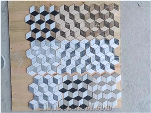 Herringbone Marble Mosaic