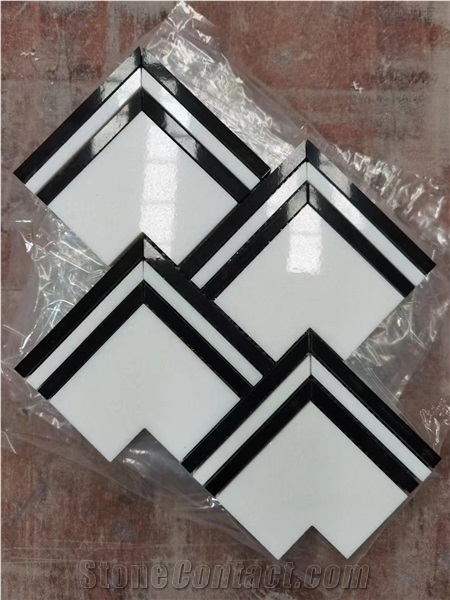Herringbone Marble Mosaic