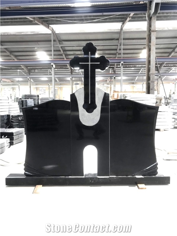 Black Granite Tombstone