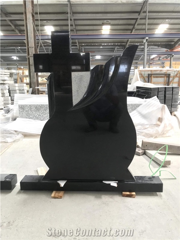 Black Granite Tombstone
