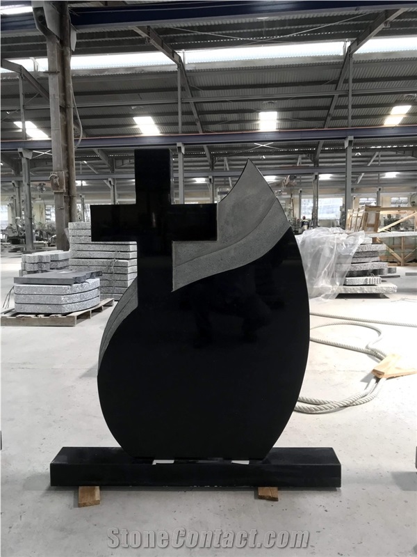 Black Granite Tombstone