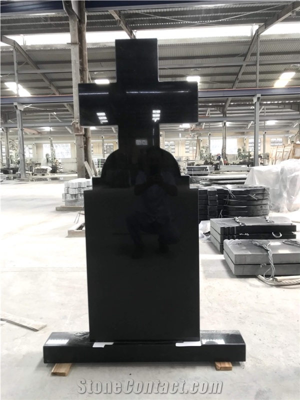 Black Granite Tombstone