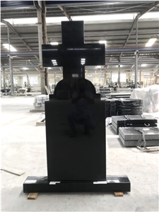 Black Granite Tombstone