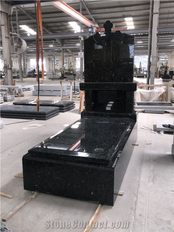 Black Granite Tombstone