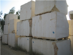 Beige Limestone Quarry, Light Beige Limestone Block