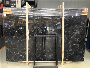 Ice Black Marble,Black Ice Flower Slab