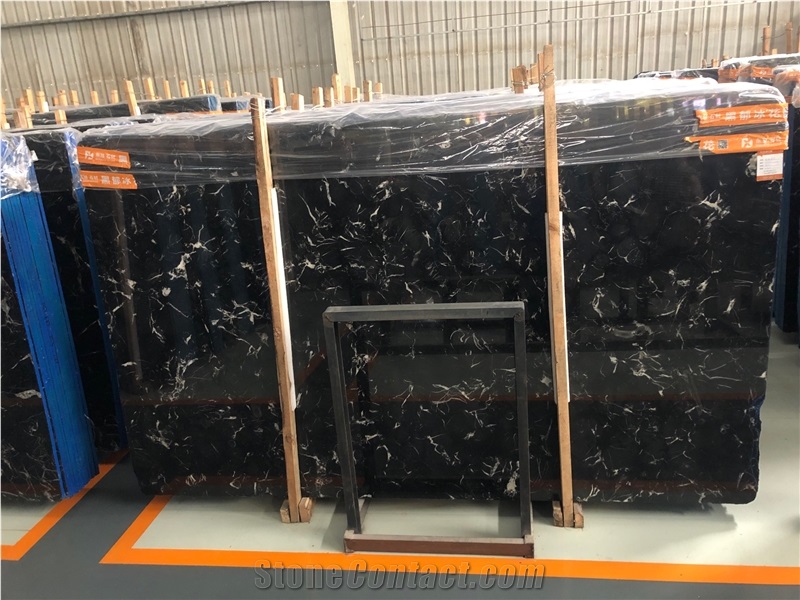 Ice Black Marble,Black Ice Flower Slab