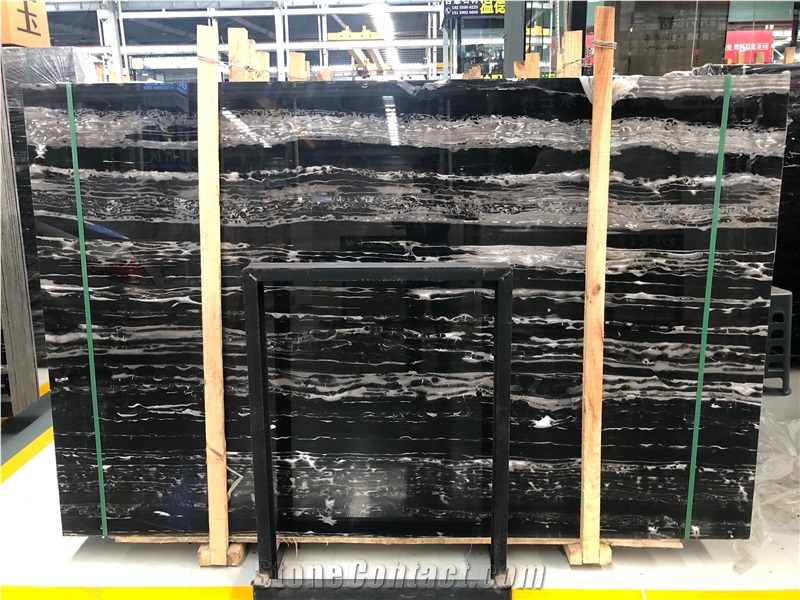 Silver Dragon Marble,Black Portoro Marble Slab