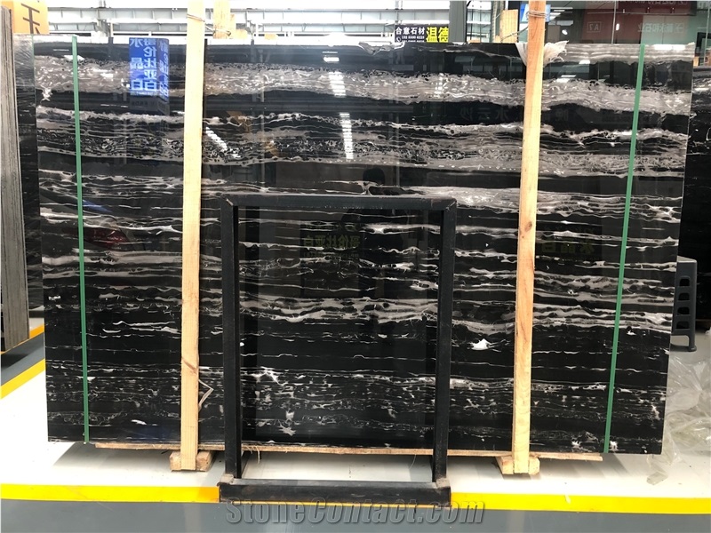 Silver Dragon Marble,Black Portoro Marble Slab